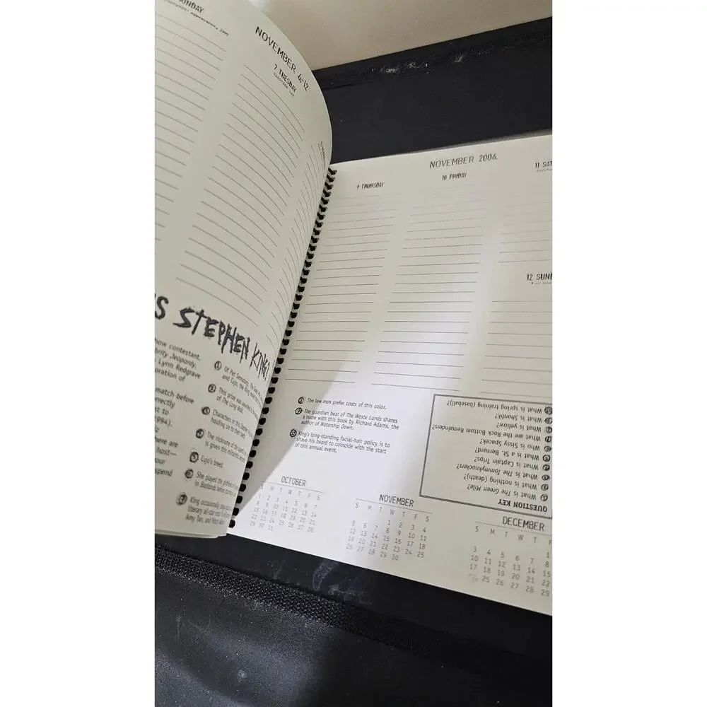 2006 Stephen king desk calendar